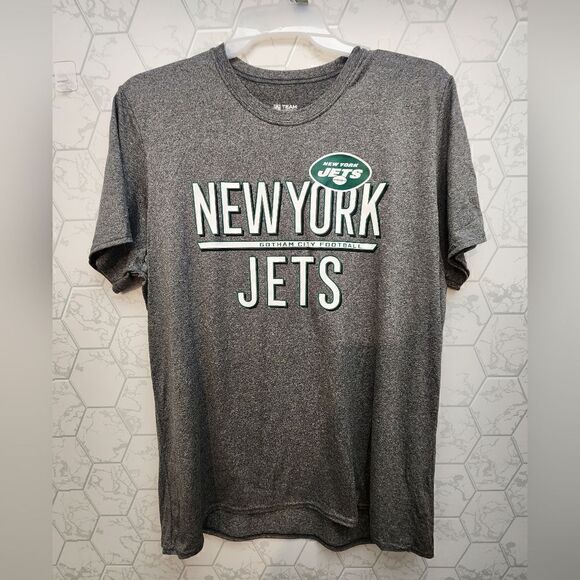 Nwt NFL Team New York Jets gray and greenlettering T-shirt size XL - Picture 1 of 4